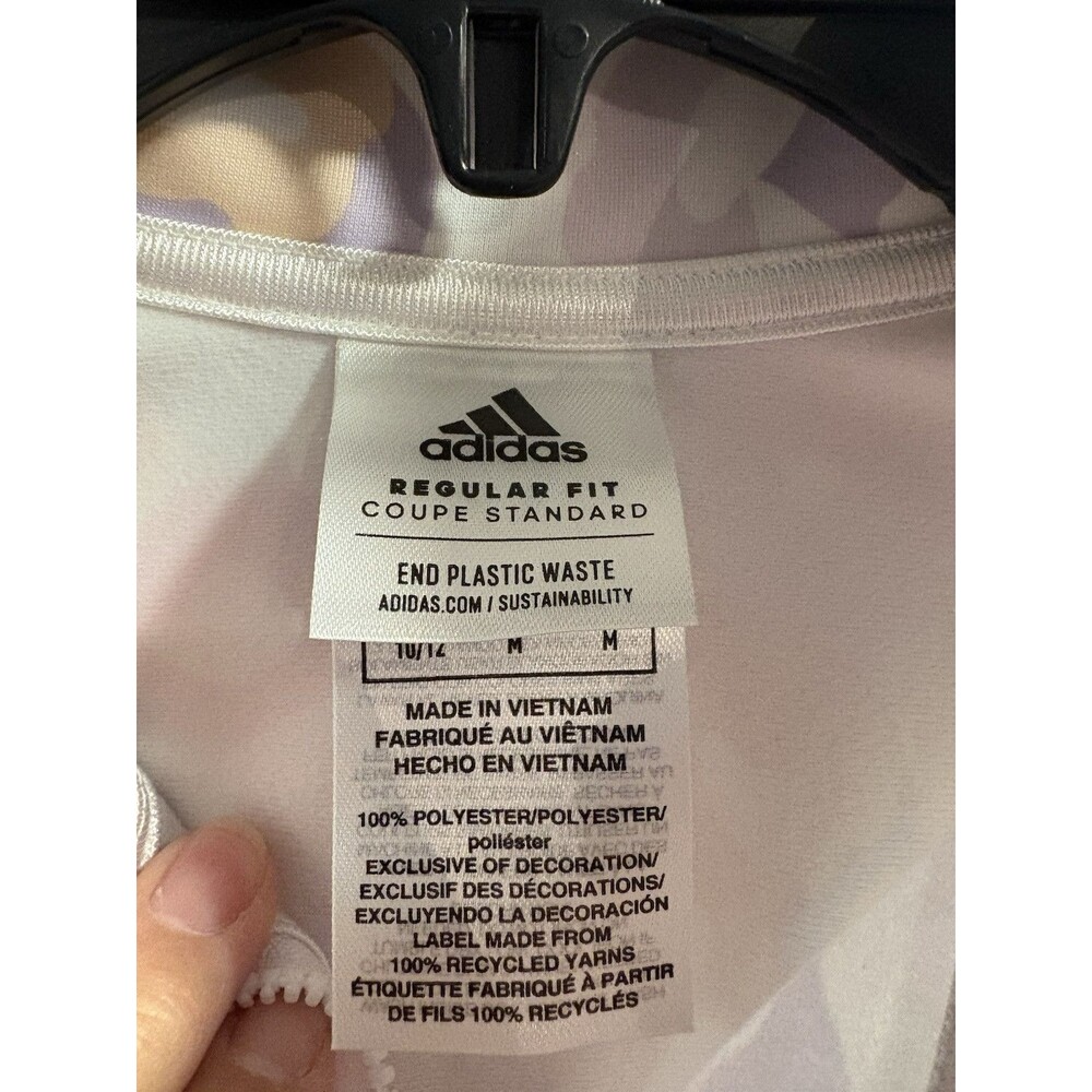 Adidas Girls Pink Camo Zip Up Jacket Size 10/12 - Picture 4 of 6